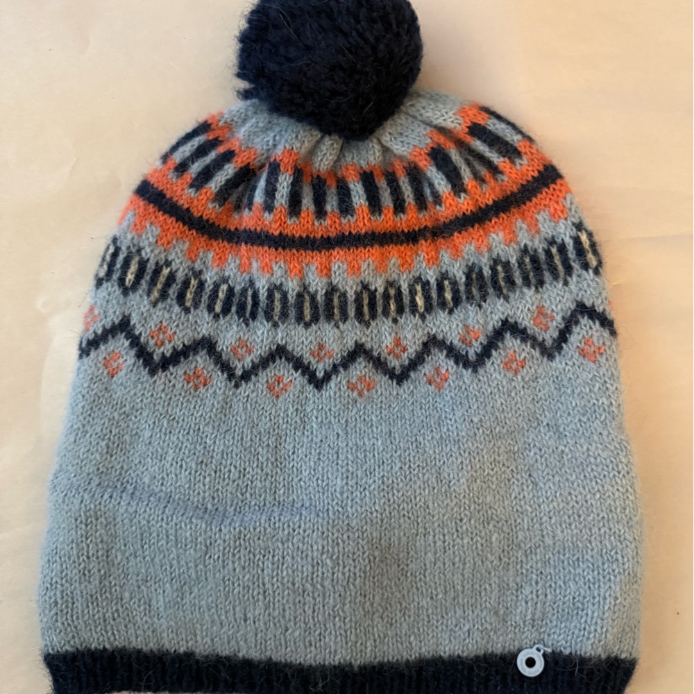 Kari Traa Nordic Knit Beanie w/ Pom – Wool Blend, Fleece Lined